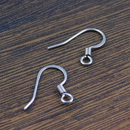 Bigle otwarte stal nierdzewna 14.5mm ciemne srebrne (4szt.)