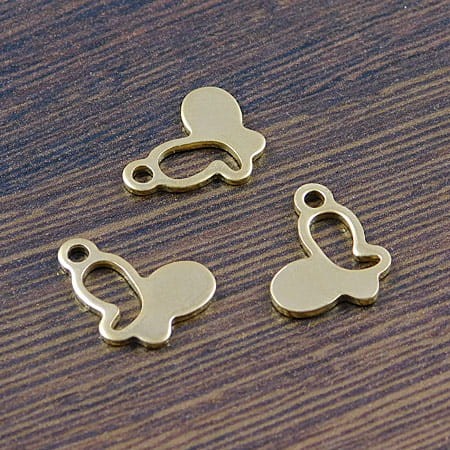 Zawieszka motylek stal nierdzewna 14x10mm złota (1szt)
