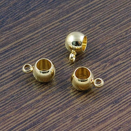 Podwieszka stal nierdzewna 9x5mm złota (1szt.)