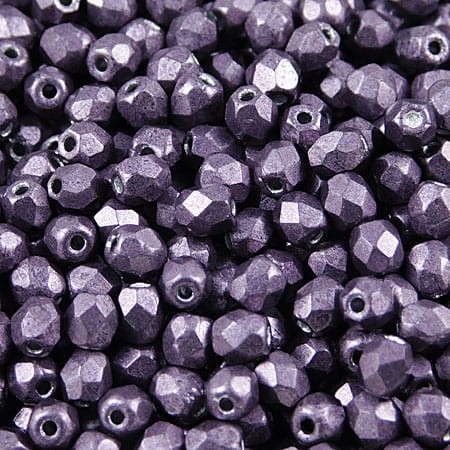 Koraliki Fire Polish ze szkła 3mm Saturated Metallic Tawny Port (40szt)