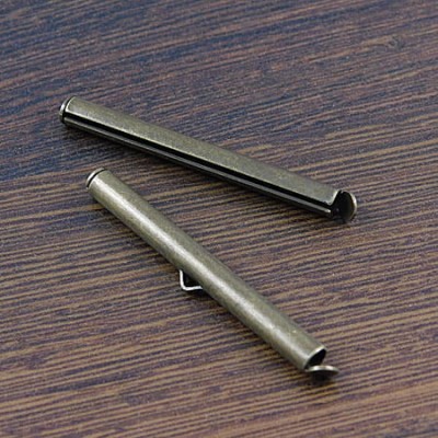 Końcówka wsuwana do bransoletki z metalu 39.5x4mm antyczny brąz (2szt)