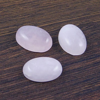 Kaboszon kwarc różowy owal 18-19x13x6mm (1szt)