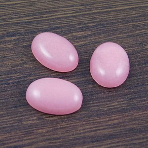 Kaboszon jadeit różowy owal 18-19x13x5.5mm (1szt)