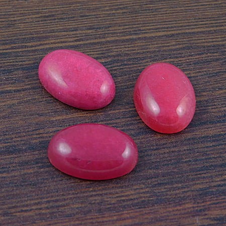 Kaboszon jadeit fuksja owal 18-19x13x5.5mm (1szt)