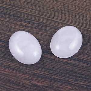 Kaboszon kwarc różowy owal 25-26x18x5.5mm (1szt)