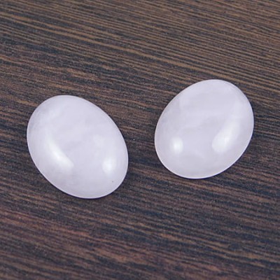 Kaboszon kwarc różowy owal 25-26x18x5.5mm (1szt)