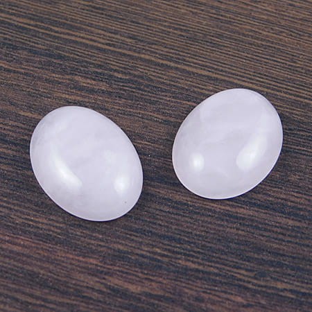 Kaboszon kwarc różowy owal 25-26x18x5.5mm (1szt)