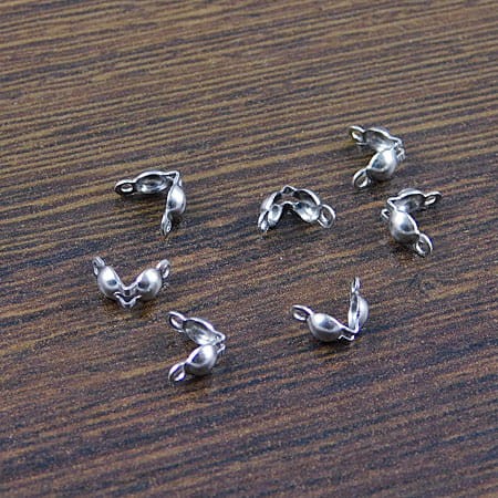Łapaczki stal chirurgiczna 5x3mm ciemne srebrne (10szt.)
