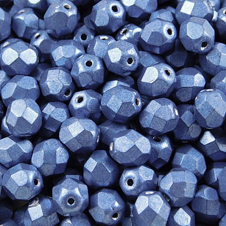 Koraliki Fire Polish ze szkła 6mm Saturated Metallic Navy Peony (20szt)