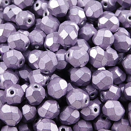 Koraliki Fire Polish ze szkła 6mm Saturated Metallic Ballet Slipper (20szt)