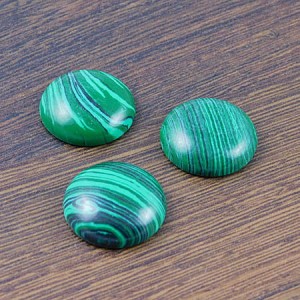 Kaboszon malachit syntetyczny koło 20-21x6.5mm (1szt.)