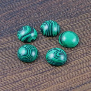 Kaboszon malachit syntetyczny koło 12x5mm (1szt.)