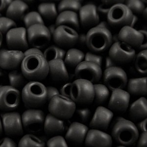 TOHO Round 6/0 Opaque-Frosted Jet (10g)