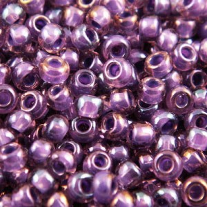 TOHO Round 8/0 Inside-Color Rainbow Rosaline/Opaque Purple Lined (10g)