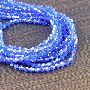 Kryształki ze szkła 4mm jasne szafirowe AB (85szt.)