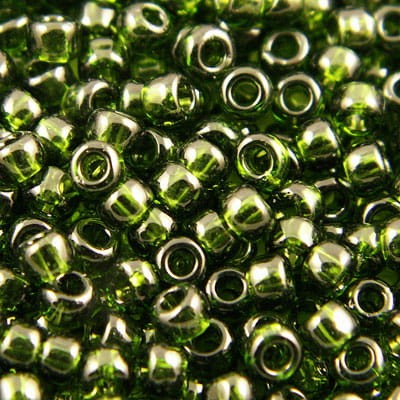 TOHO Round 8/0 Transparent Olivine (10g)
