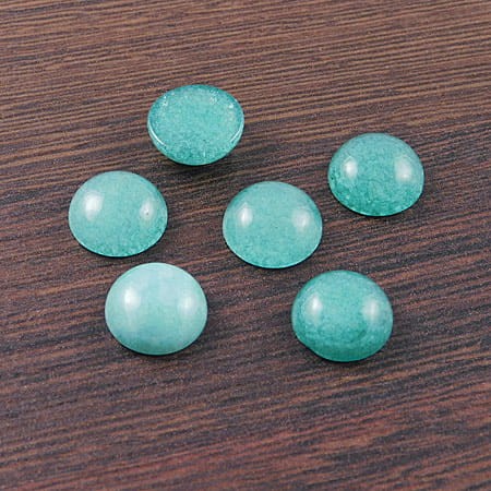 Kaboszon jadeit niebieski koło 12x5mm (1szt)