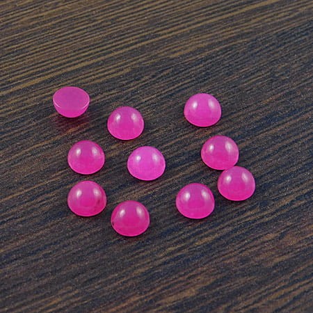 Kaboszon jadeit fuksja koło 6x3.5mm (1szt)