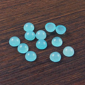 Kaboszon jadeit jasny niebieski koło 6x3.5mm (1szt.)