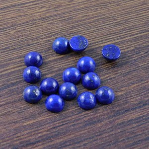 Kaboszon lapis lazuli koło 6x3.5mm (1szt.)