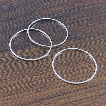 Baza koło z metalu 35x1mm srebrna (4szt)