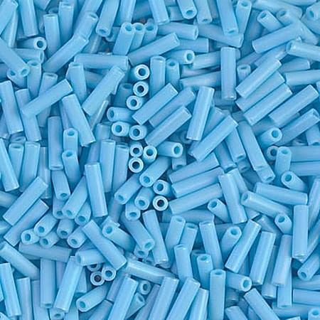 Miyuki Bugle 2-0413FR Opaque Turquoise Blue Matted AB 6mm (10gram)