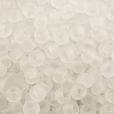TOHO Round 8/0 Transparent-Frosted Crystal (10g)