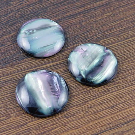 Kaboszon koło z żywicy 25x5mm tył czarny (1szt)