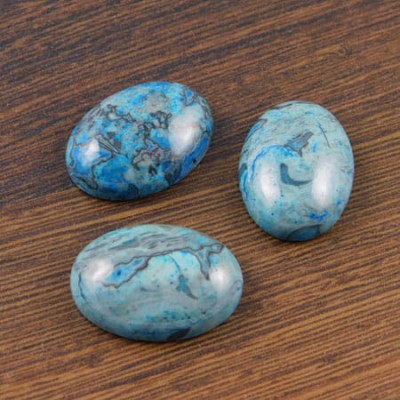 Kaboszon jaspis barwiony 25-26x18x8mm niebieski (1szt.)