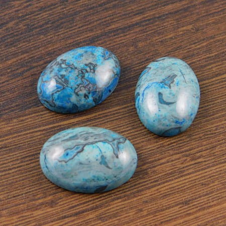 Kaboszon jaspis barwiony 25-26x18x8mm niebieski (1szt.)