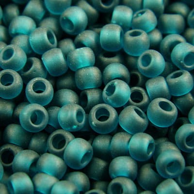 TOHO Round 8/0 Transparent-Frosted Teal (10g)
