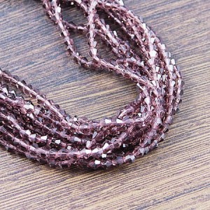 Kryształki bicone ze szkła 3mm ciemny wrzos (110szt.)