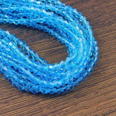 Kryształki ze szkła 3mm niebieskie (110szt.)