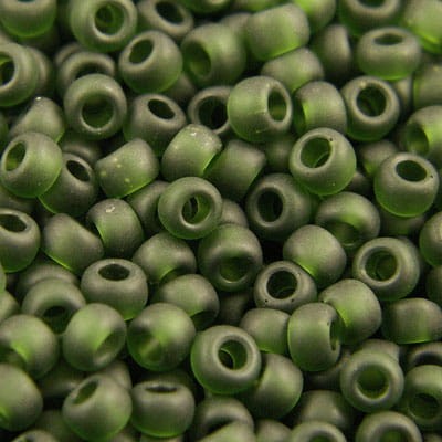 TOHO Round 8/0 Transparent-Frosted Olivine (10g)