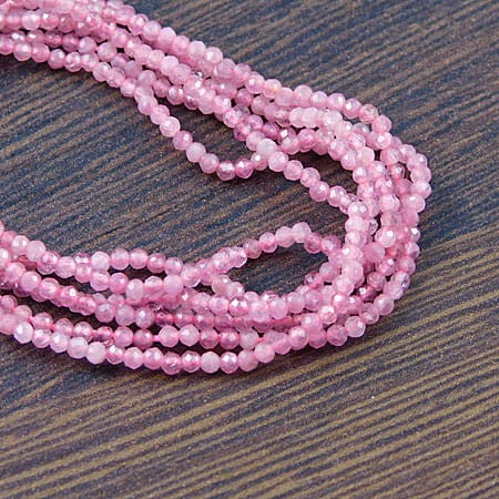 Kwarc truskawkowy kulki fasetowane 2mm (20szt.)