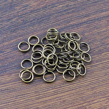 Ogniwko sprężynka metalowe 5mm antyczny brąz (100szt)