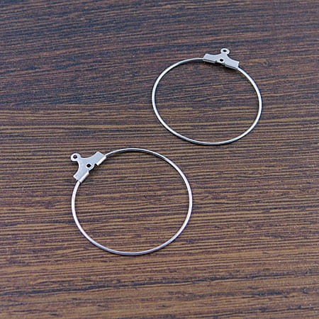 Baza kolczyka  koło z metalu 27mm ciemno srebrna (2szt)