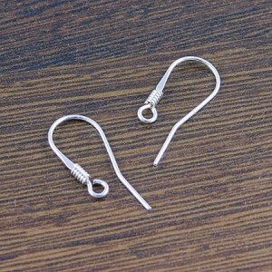 Bigle otwarte ze sprężynką ze srebra 21.5mm (2szt.)