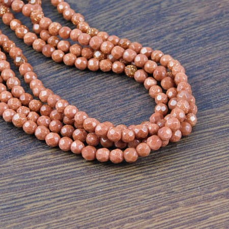 Piasek Pustyni kulki fasetowane 4mm (8szt.)