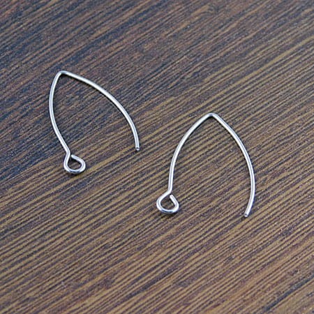 Bigle otwarte rybki stal nierdzewna 25x15mm ciemne srebrne (2szt.)