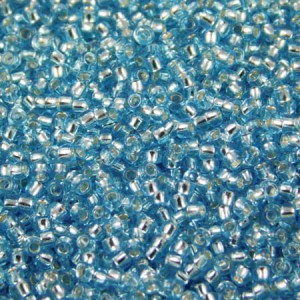 Koraliki TOHO Round 15/0 Silver-Lined Aquamarine (5g)