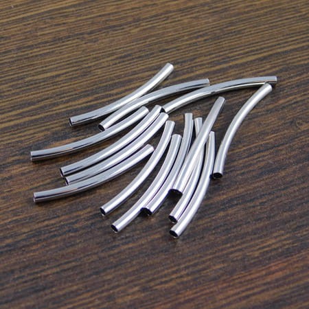 Rurka wygięta z metalu 25x2mm ciemno srebrna (10szt.)
