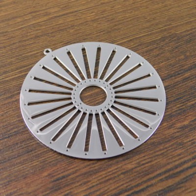 Baza do beadingu koło ze stali nierdzewnej 59x1mm ciemna srebrna (1szt)