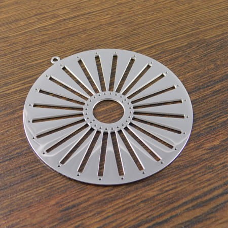 Baza do beadingu koło ze stali nierdzewnej 59x1mm ciemna srebrna (1szt)