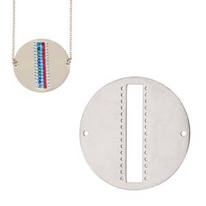 Baza do beadingu koło ze stali nierdzewnej 30x1mm ciemna srebrna (1szt)