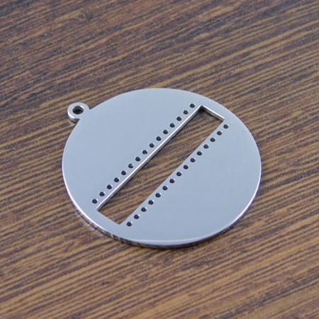 Baza do beadingu koło ze stali nierdzewnej 32x30x1mm ciemna srebrna (1szt)