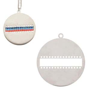 Baza do beadingu koło ze stali nierdzewnej 32x30x1mm ciemna srebrna (1szt)