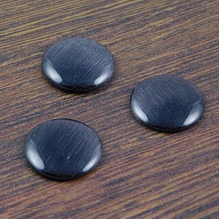 Kocie Oko koło kaboszon czarny 18x3mm (2szt)