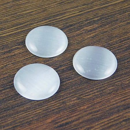 Kocie Oko koło kaboszon jasny szary 18x3mm (2szt)