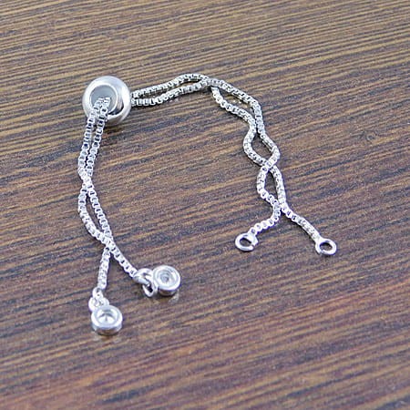 Zapięcie regulowane z metalu 11.5cm ciemne srebrne (1szt.)